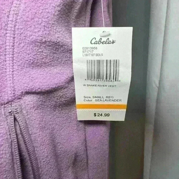 Cabela’s NWT Snake River Vest in Sea Lavender - size small - Picture 5 of 5